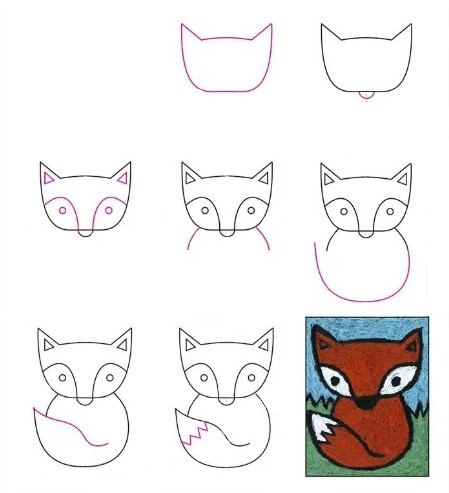 How to draw Fox idea 6
