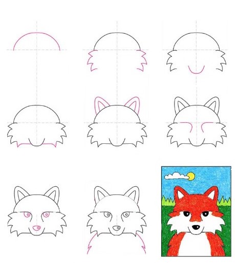 How to draw Fox idea 8