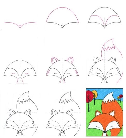 How to draw Fox idea 9
