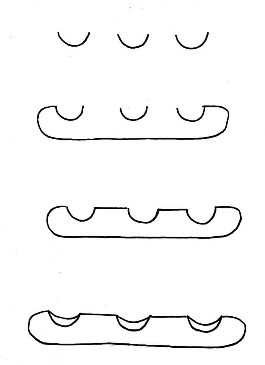 How to draw French bread