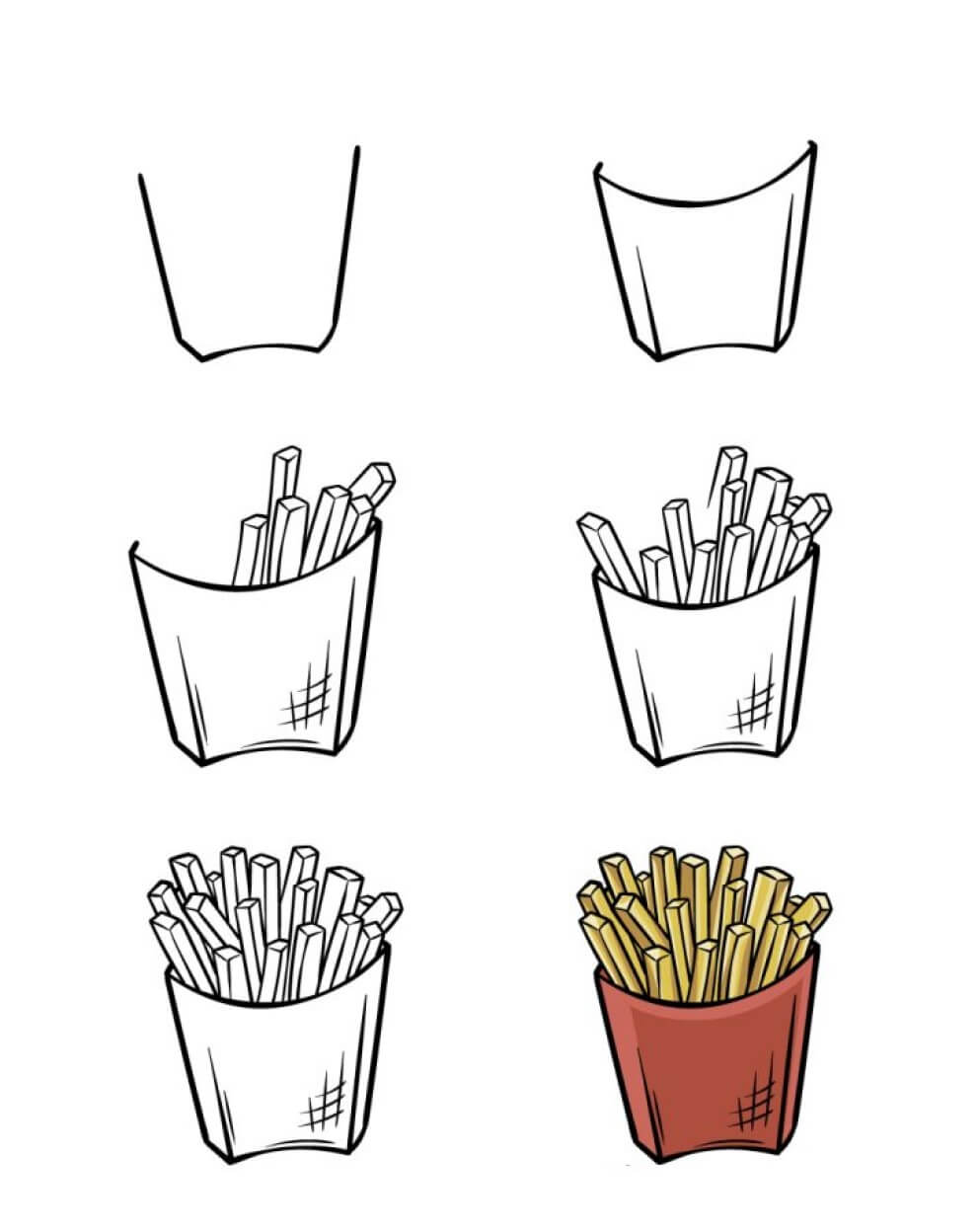 French fries (1) Drawing Ideas