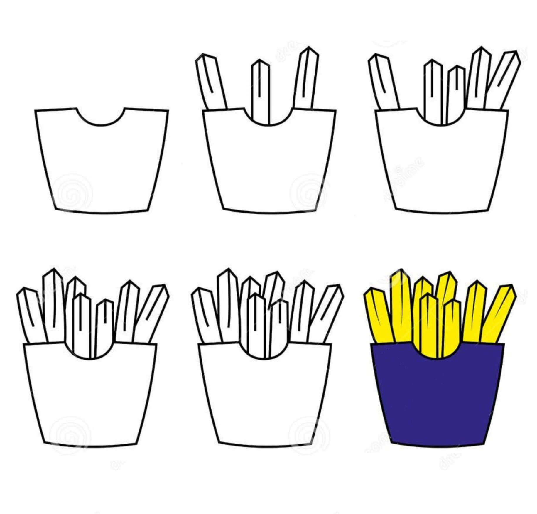 French fries (6) Drawing Ideas