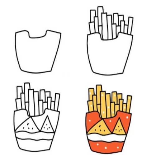 French fries (7) Drawing Ideas