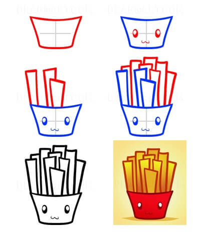 French fries (8) Drawing Ideas