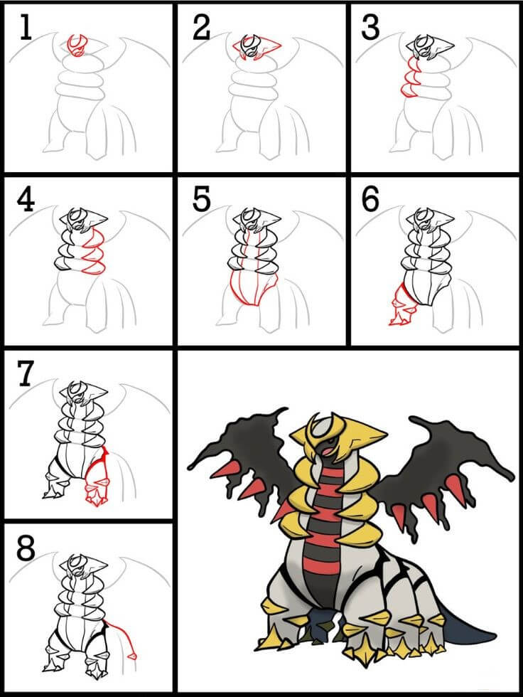 How to draw Giratina