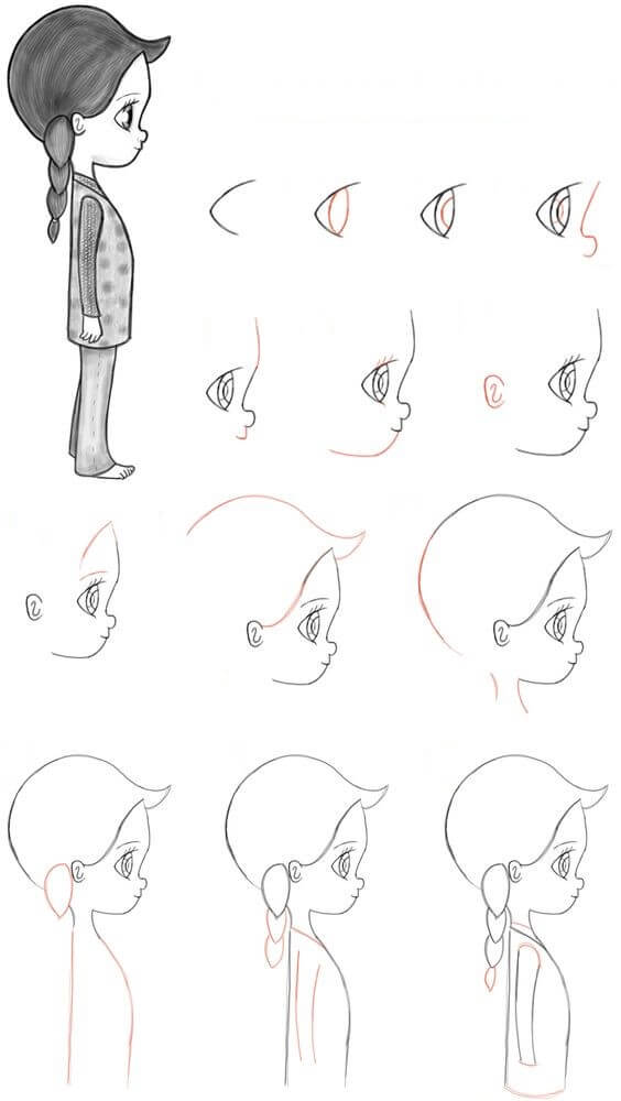 How to draw Girl idea (12)