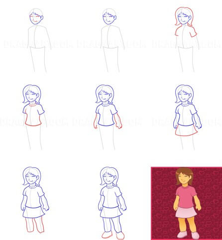 How to draw Girl idea (13)