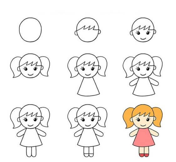 How to draw Girl idea (18)