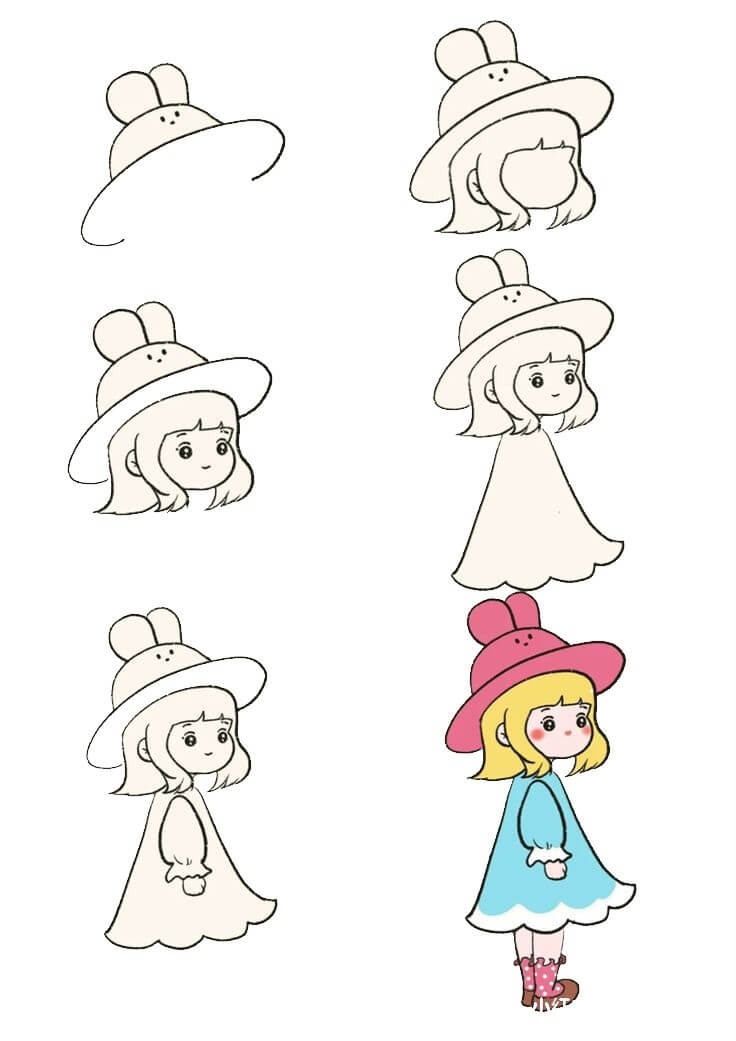 How to draw Girl idea (19)