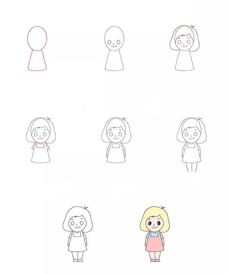 How to draw Girl idea (2)