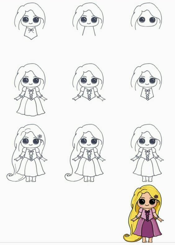 How to draw Girl idea (22)