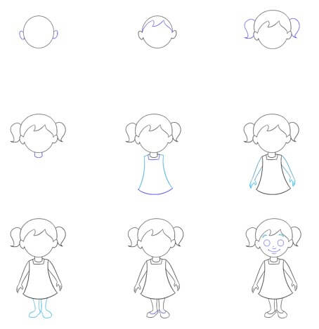 How to draw Girl idea (30)