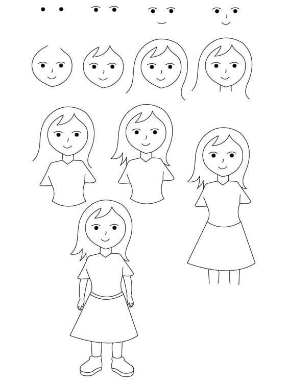 How to draw Girl idea (5)