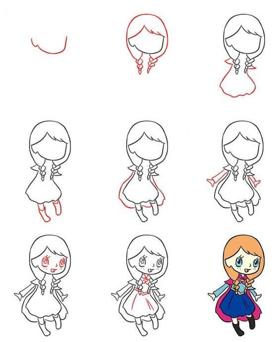 How to draw Girl idea (6)