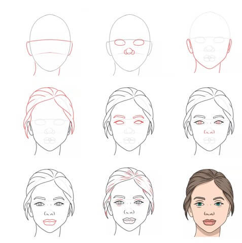How to draw Girl’s face (3)