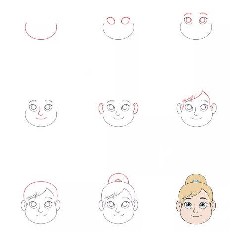 How to draw Girl’s face (5)