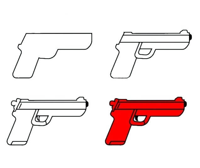 How to draw Gun idea (10)