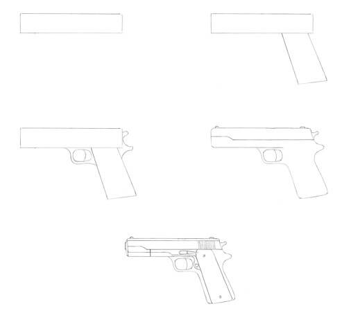 How to draw Gun idea (4)