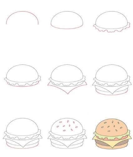 Hamburger idea 1 Drawing Ideas