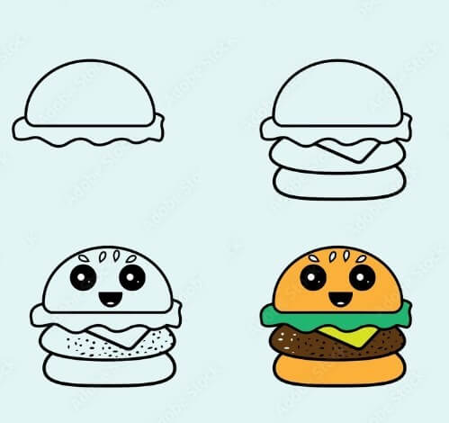 Hamburger idea 12 Drawing Ideas
