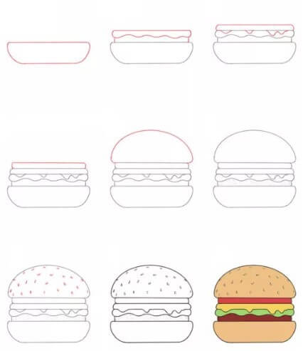 Hamburger idea 2 Drawing Ideas