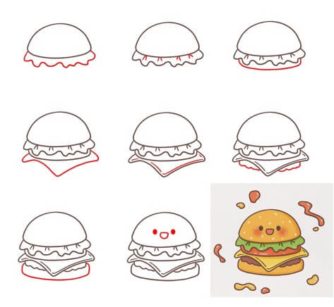 Hamburger idea 4 Drawing Ideas