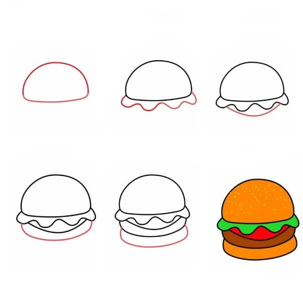Hamburger idea 6 Drawing Ideas