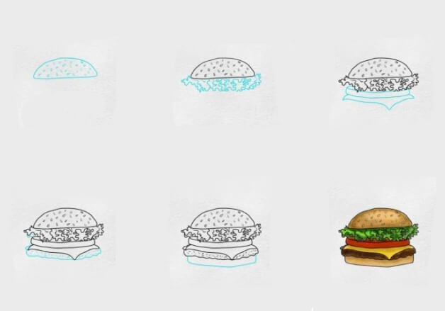 Hamburger idea 7 Drawing Ideas