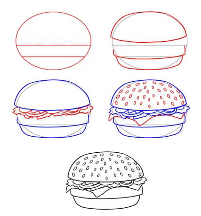 Hamburger idea 8 Drawing Ideas