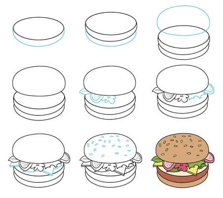 Hamburger idea 9 Drawing Ideas