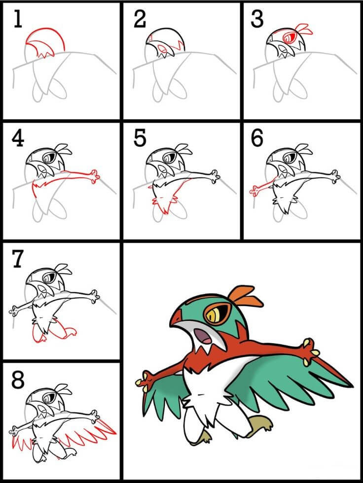 How to draw Hawlucha