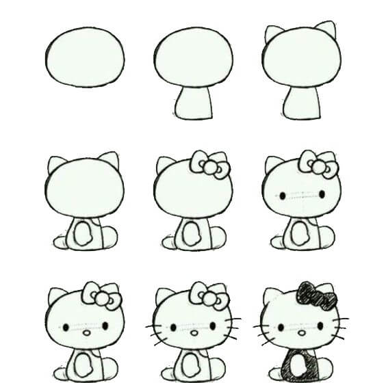 How to draw Hello kitty idea (2)