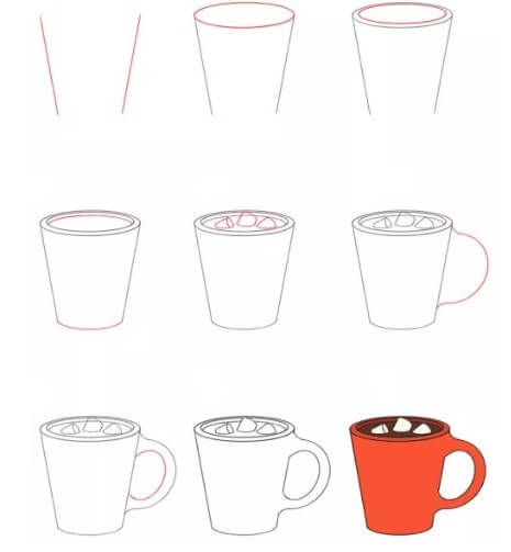 Hot chocolate 2 Drawing Ideas