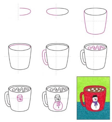 Hot chocolate Drawing Ideas
