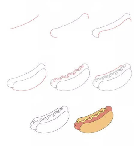 Hot dog iead 2 Drawing Ideas