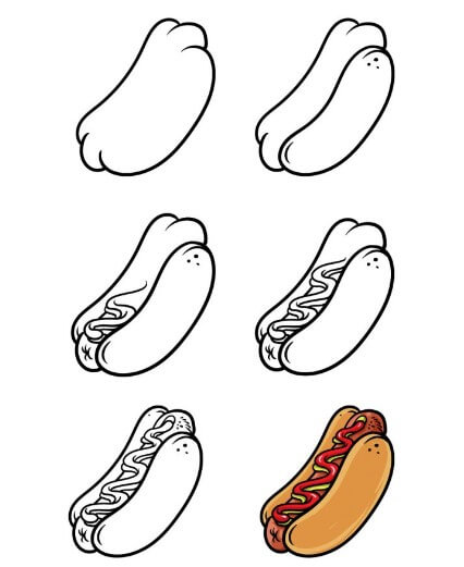 Hot dog iead 4 Drawing Ideas
