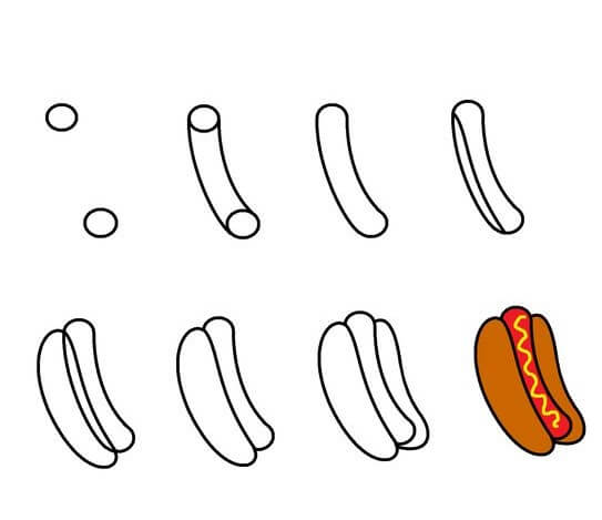Hot dog iead 8 Drawing Ideas