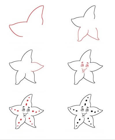 How to draw Interesting starfish