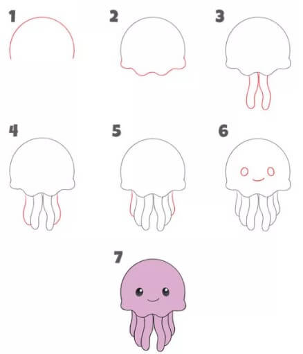 Jellyfish Calm Drawing Ideas