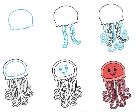 Jellyfish Luminescence Drawing Ideas