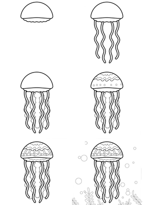 Jellyfish Radiance Drawing Ideas