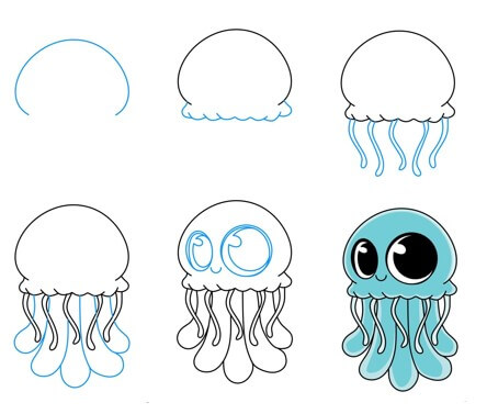 Jellyfish Splendor Drawing Ideas