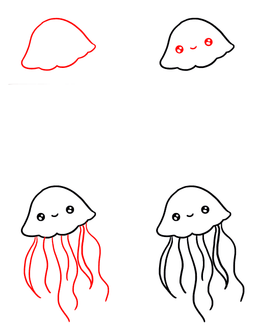 Jellyfish Tranquility Drawing Ideas