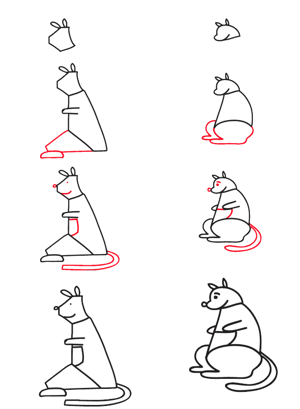 How to draw Kangaroo idea (1)