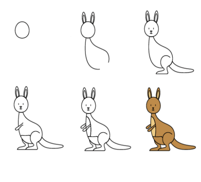 How to draw Kangaroo idea (8)
