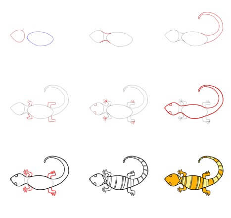 How to draw Lizard idea 10