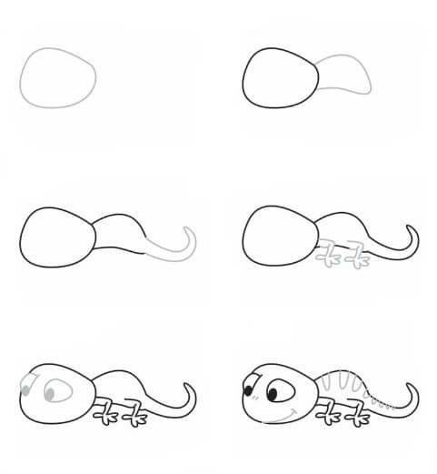 How to draw Lizard idea 12
