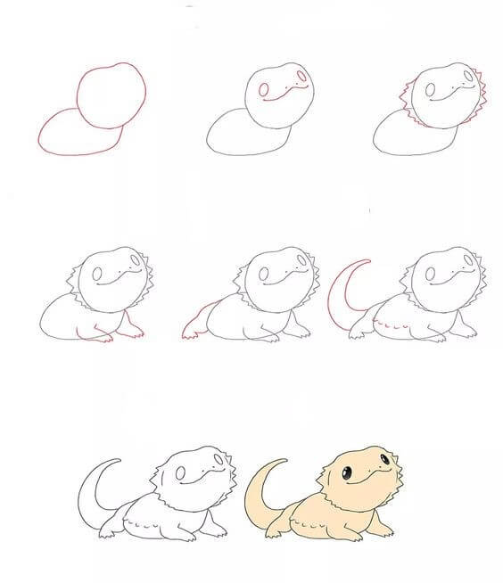 How to draw Lizard idea 5