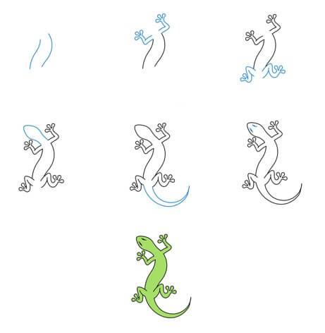 How to draw Lizard idea 8