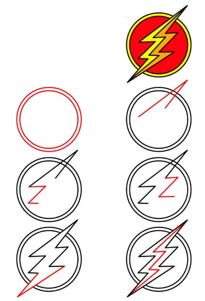 Logo the Flash Drawing Ideas